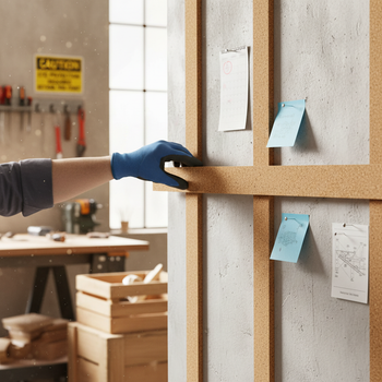 Cork Board Strips 450mm Self-Adhesive 10mm Fine Grain