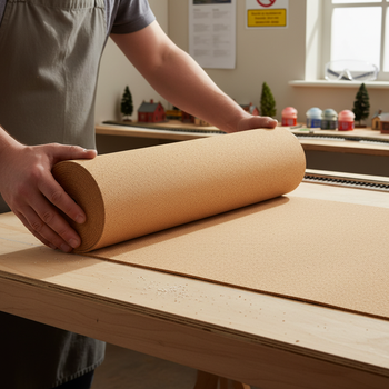 Model Railway Cork Roll 3mm 1m Track Underlay Sound Dampening