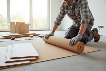 Cork Underlay Roll 4mm Laminate Flooring 10m x 1m Natural
