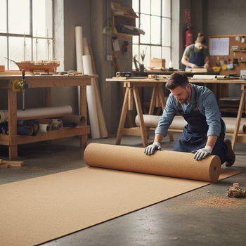 Cork Roll 4mm Fine Grain Natural Interior Wall 5m x 1m