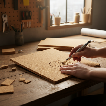 Cork Sheets 610x450mm Medium Grain Non-Adhesive Wall