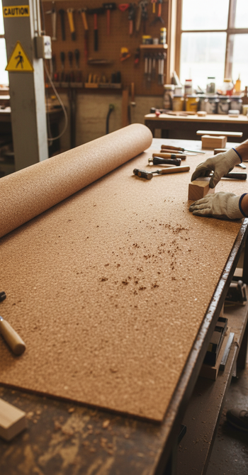 Natural Cork Roll 3mm 12ft x 2ft Acoustic Insulation