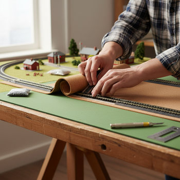 Model Railway Cork Underlay 2mm Track Roll 1m Wide
