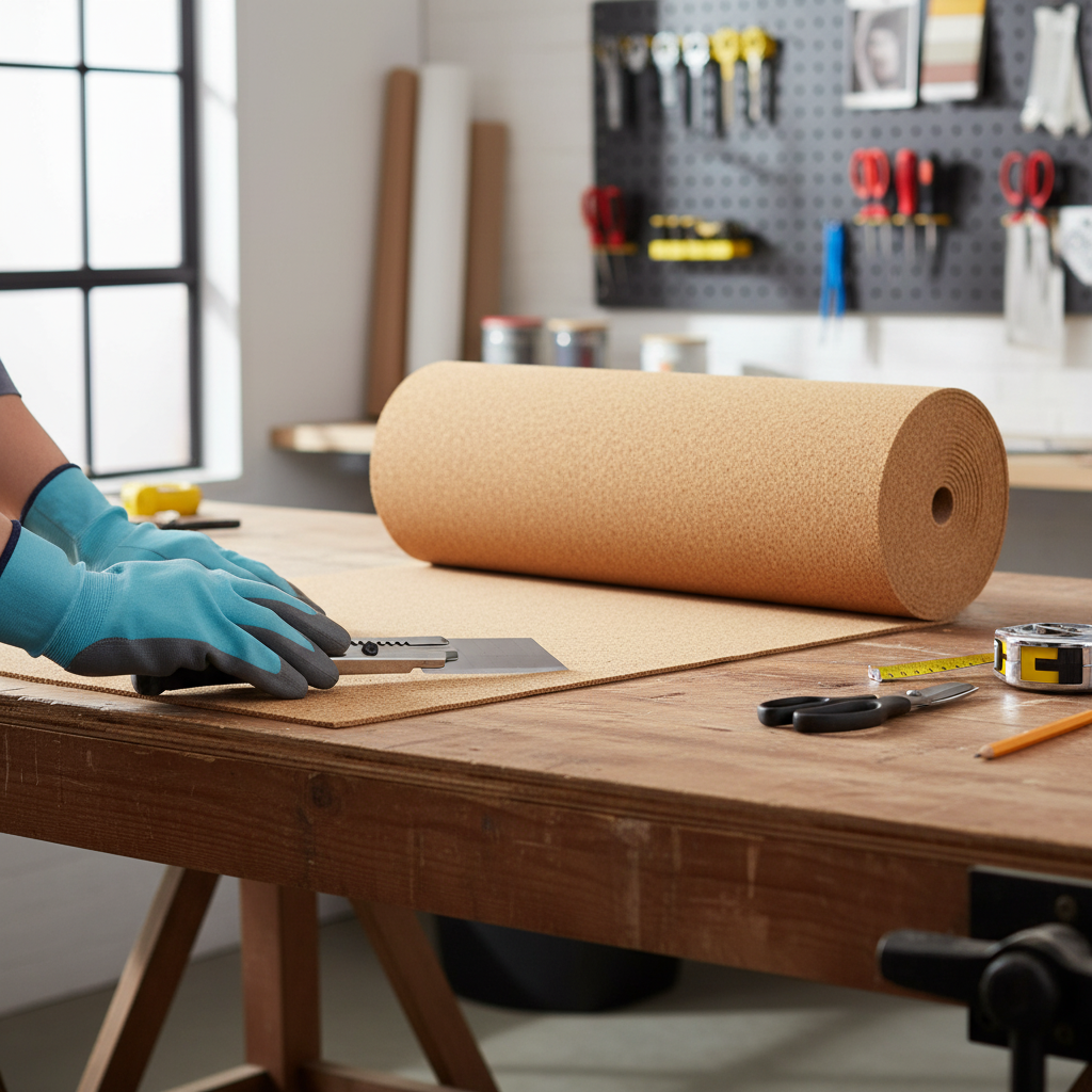 Cork Wall Roll 3mm Fine Grain Interior 5m x 1m Natural