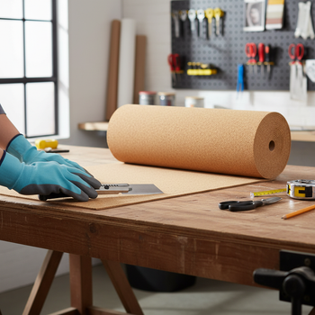 Cork Wall Roll 3mm Fine Grain Interior 5m x 1m Natural