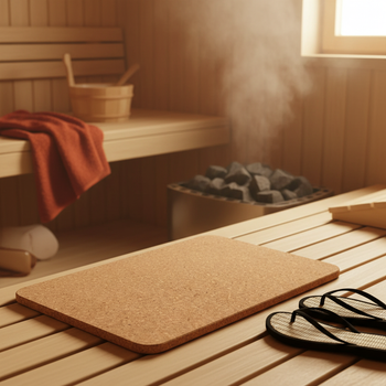 Natural Cork Mat 450mm Sauna Non-Slip Comfortable Surface