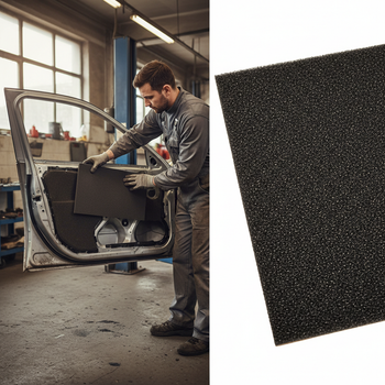 Sound Deadening Mat 10mm Self-Adhesive Foamed Elastic Rubber