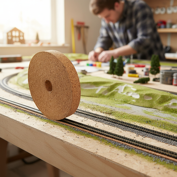 N Gauge Cork Track Underlay 3mm 25mm Wide 10m Roll