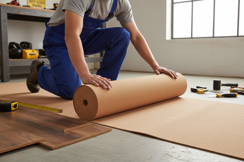 Natural Cork Underlay Roll 10mm 10m x 1m Laminate Flooring