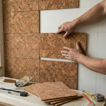 Cork Wall Tiles 600x300mm 3mm Country Pattern Natural Cork