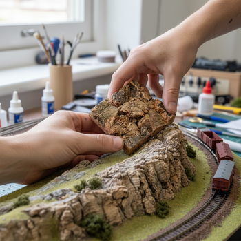 Cork Bark Extra Large Model Railway Rock Face Wall Structures