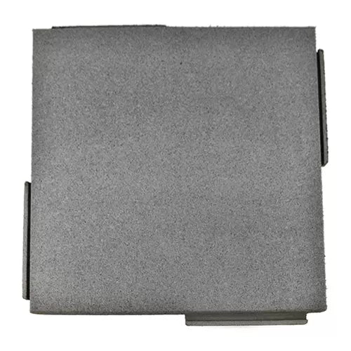 SilentTile 70mm Acoustic Gym Flooring Fitness Interlocking Tile features a 12 cm square gray foam with dark clips, ideal for soundproofing and vibration damping in gyms, ensuring noise reduction and sound insulation.
